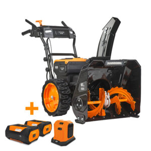 WA6261 SET Снегоуборщик аккумуляторный VILLARTEC (AM608 2шт + AC604)