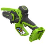 Цепная мини-пила Greenworks CS2410A 24V CS2410AUH (10 см) бесщеточная аккумуляторная с 8 Ач аккумулятором и зарядным устройством