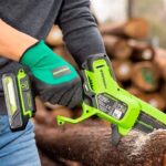 Цепная мини-пила Greenworks G24MCS10K5 24V 2008207UG (10 см) аккумуляторная  с 5 Ач аккумулятором и зарядным устройством