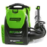 Воздуходувка ранцевая Greenworks GD60BPBK8 60V 2402307UH (225 км/ч) бесщеточная аккумуляторная с 8 Ач аккумулятором и зарядным устройством